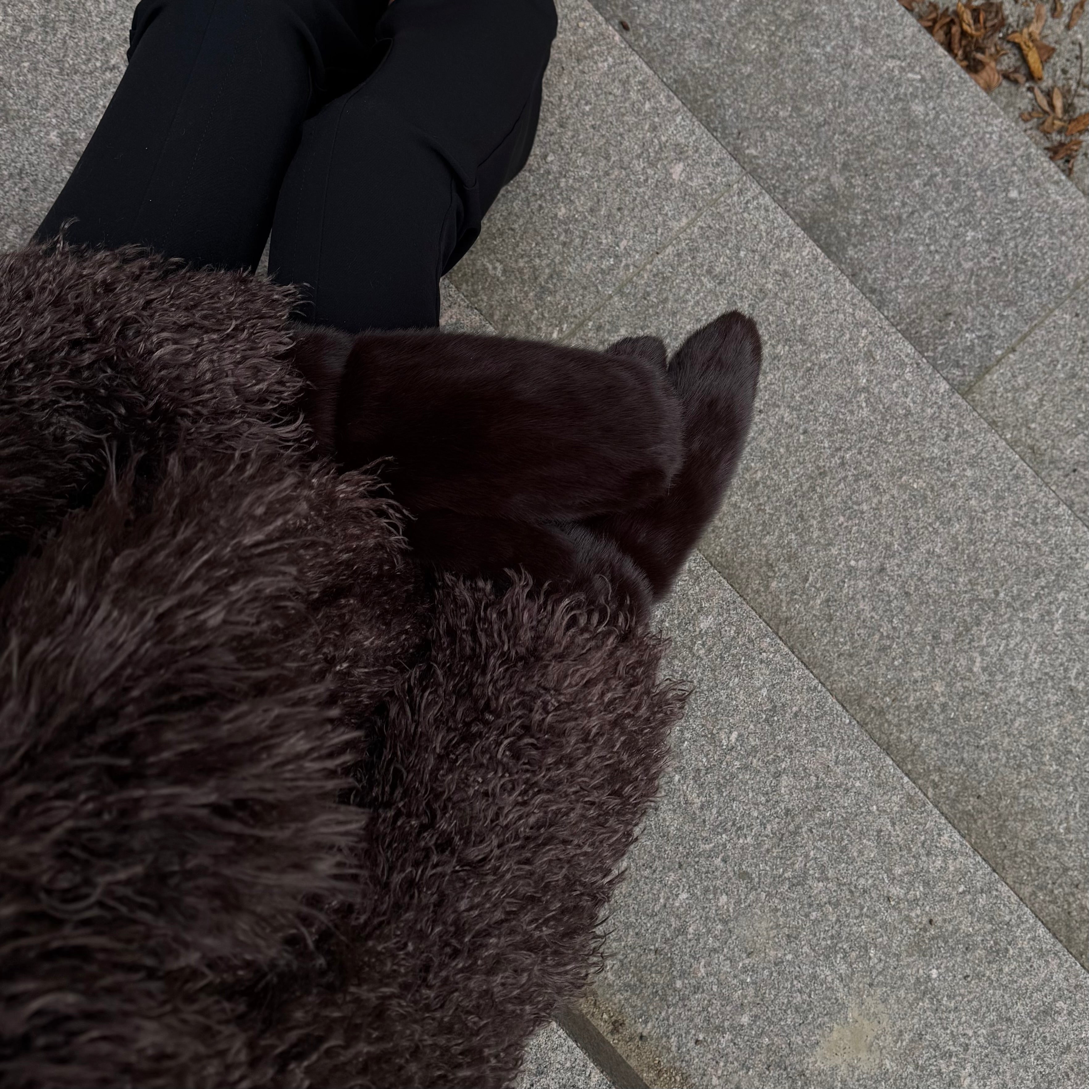 Pirštinės su kailiuku