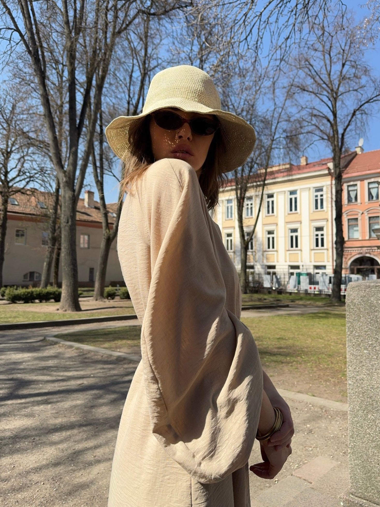 Raffia skrybėlė