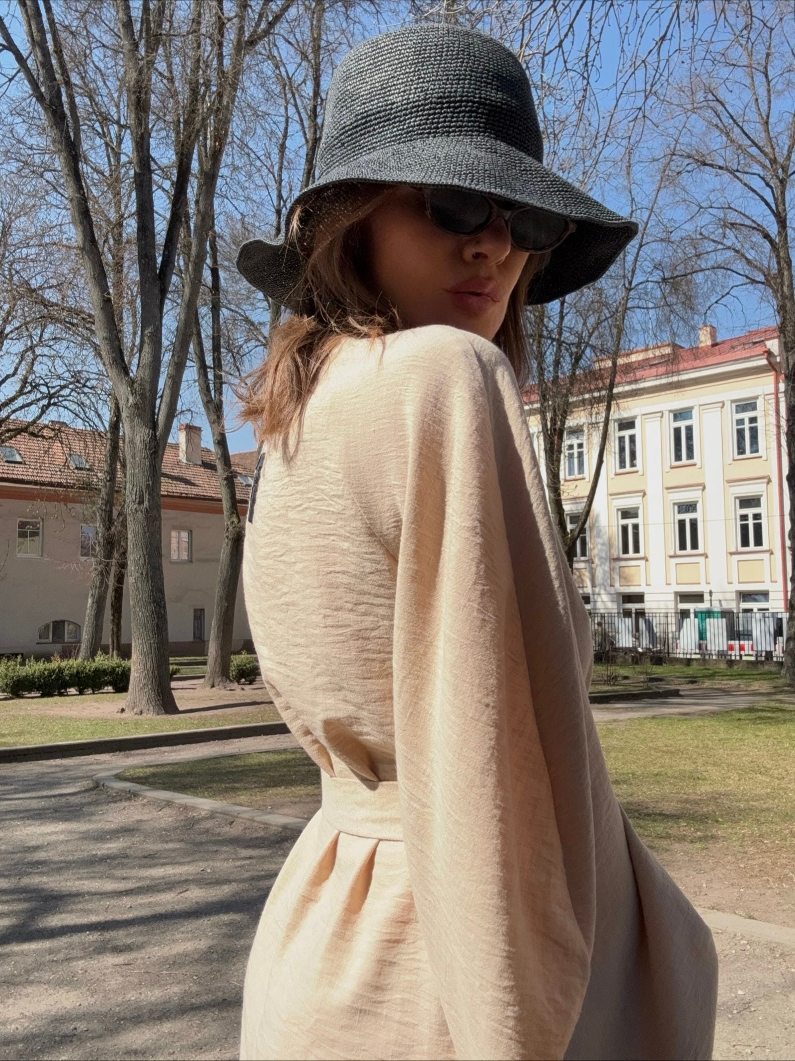 Raffia skrybėlė