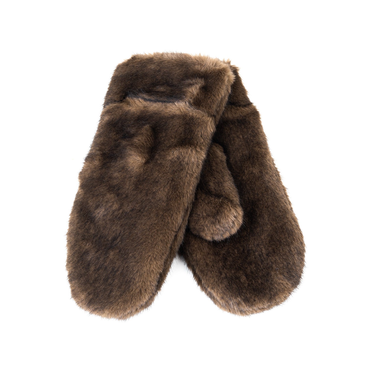 Mittens with faux fur