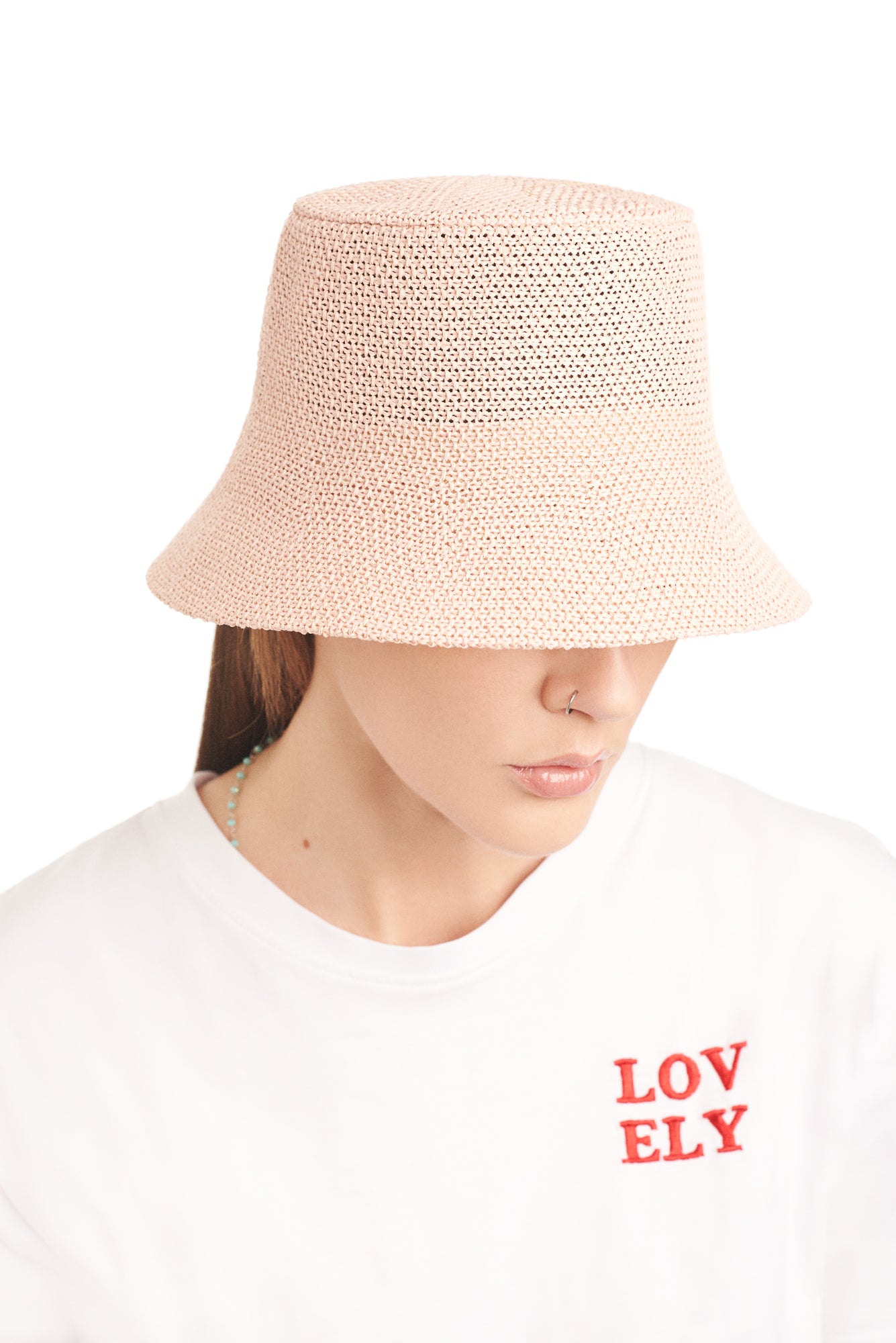 d'Ivoire raffia bucket hat